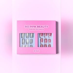 SO PINK BEAUTY Glamour and Glitz Press On Nails 2 Pack Set